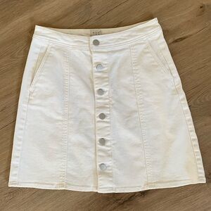 White mini skirt